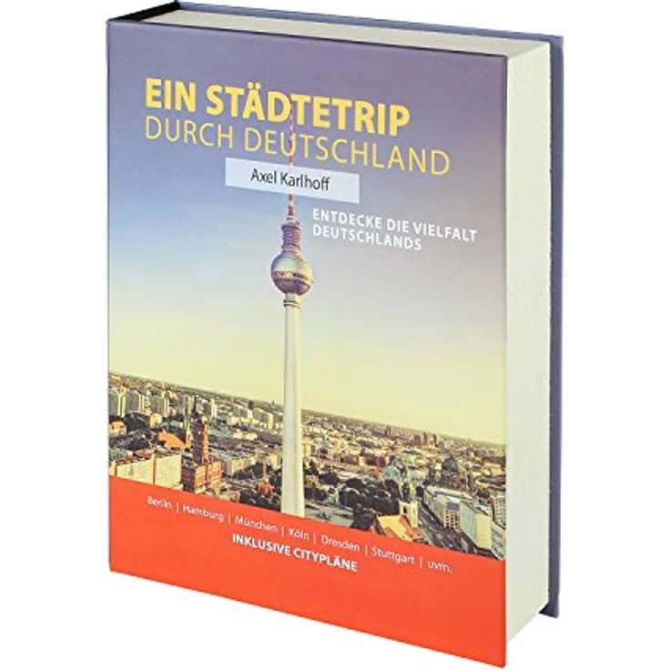 HMF 80915 Buchtresor Geldkassette Papierseiten | 23 x 15 x 4 cm | Städtetrip Deutschland – Bild 2
