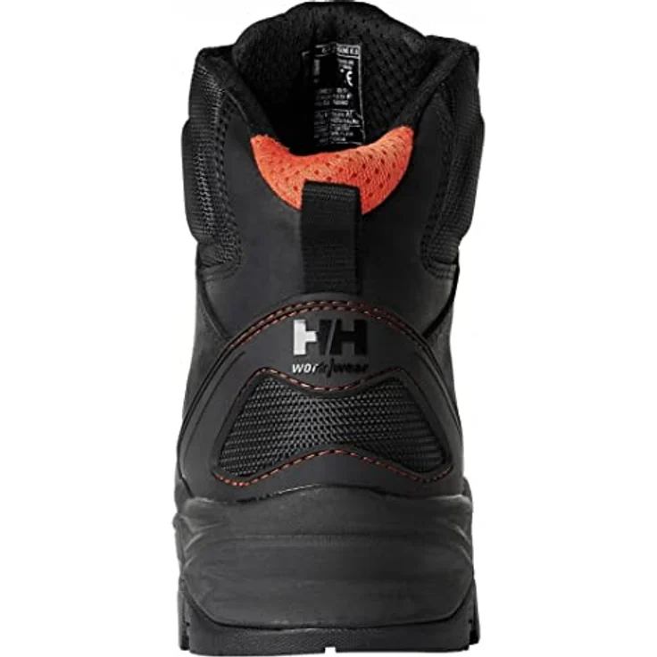 Helly Hansen Oxford Mid S3, Sicherheitsschuhe mit metallfreier Zehenschutzkappe und wasserabweisendem Nubukleder, schwarz – Bild 6