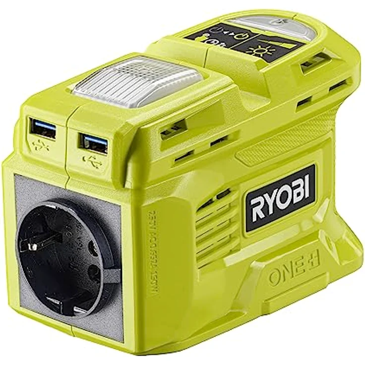 RYOBI 18 V ONE+ Akku-Wechselrichter RY18BI150B-0 (2. Gen., Solarmodulkompatibel, 150 Watt, ohne Akku und Ladegerät) – Bild 1