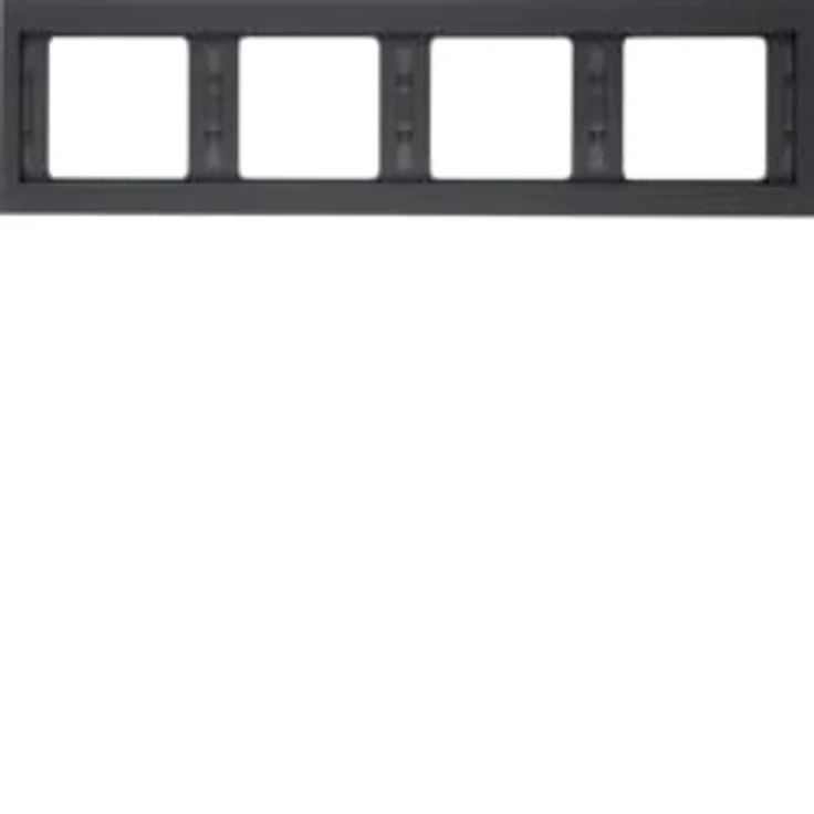 Hager K1 Rahmen 4 Elemente horizontal, anthrazit Schalter-Zubehör – Bild 1