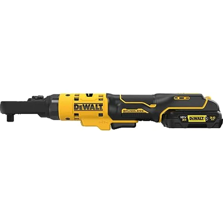 DeWALT Akku-Ratsche DCF500L2G-QW 12V 3Ah, Ratschenschlüssel 3/8 und 1/4 mit 75Nm max. Festdrehmoment, schwarz – Bild 2