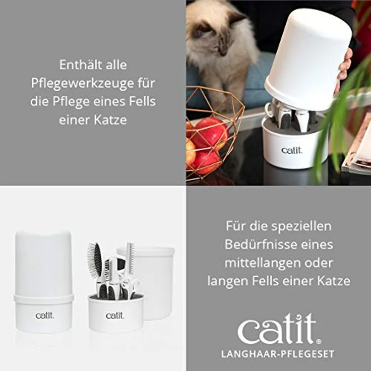 Catit Bürsten-Set für langhaarige Katzen, Bürsten für Langhaarkatzen – Bild 4