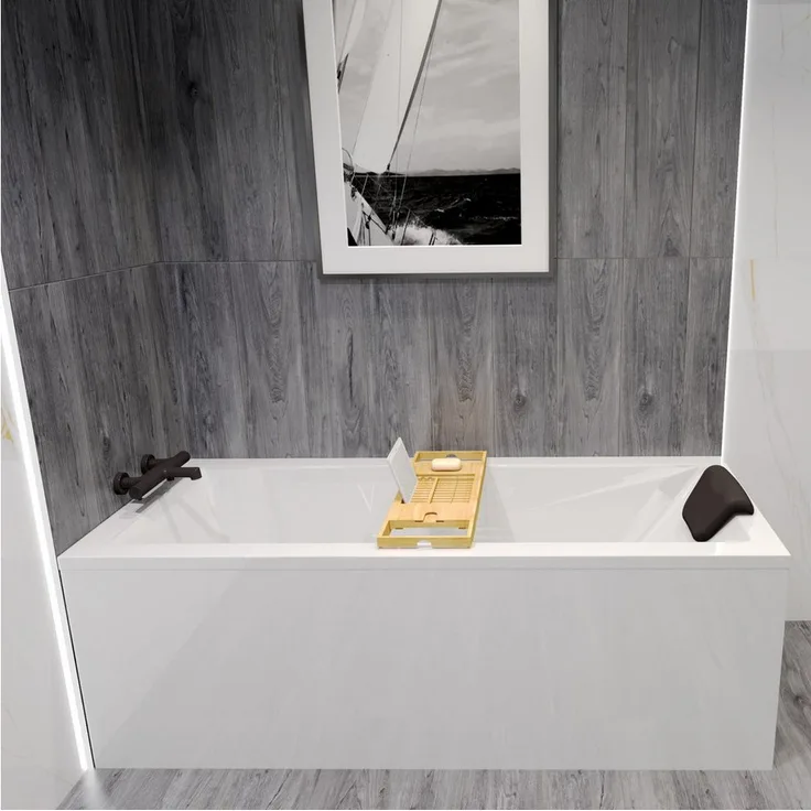 KOLMAN Badewanne MODERN 120x70, Acryl, mit antibakterieller Beschichtung, inkl. GRATIS Ablauf, Füße und Nackenkissen Kodi