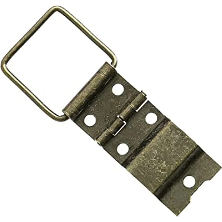 HMF Möbelbeschlag Vintage Deko Scharnier klein, 2er Set aus bronzefarbenem Metall, 22 x 57 mm mit Feststellmechanismus – Bild 3