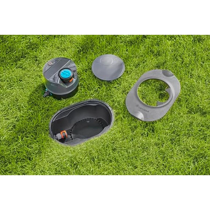 Gardena AquaPrecise Bewässerungssystem Pipeline, solarbetrieben mit Bluetooth App-Steuerung für Rasenflächen bis 320 m² – Bild 2