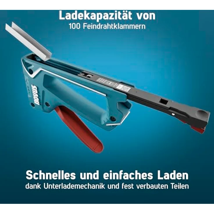 Novus Tools J-11 030-0455 Handtacker, leicht und handlich für Klammern 4-8mm, inkl. 1800 Feindrahtklammern – Bild 4