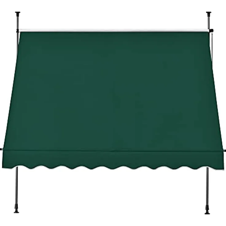 Pro.tec - Klemmmarkise 150x120x200-300cm ohne Bohren Dunkelgrün – Bild 4