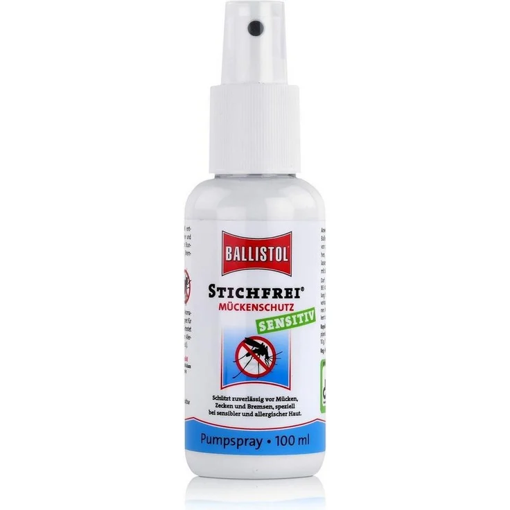 Ballistol Stichfrei Sensitiv, Insektenspray für sensible Haut, 100ml Pumpspray, Mückenschutz und Zeckenschutz
