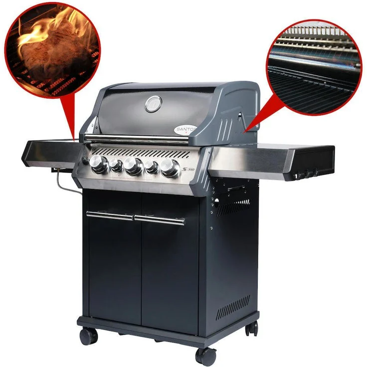 Proregal Gasgrill Gasgrill S-318 Schwarz mit 3 Hauptbrenner + 3-teiliges Zubehörpaket – Bild 2