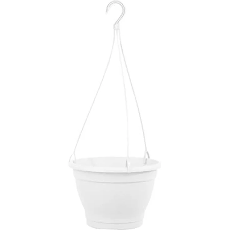 greemotion Blumenampel Lea, Kunststoff-Hängeblumentopf in Weiß, Ø 25 cm – Bild 2