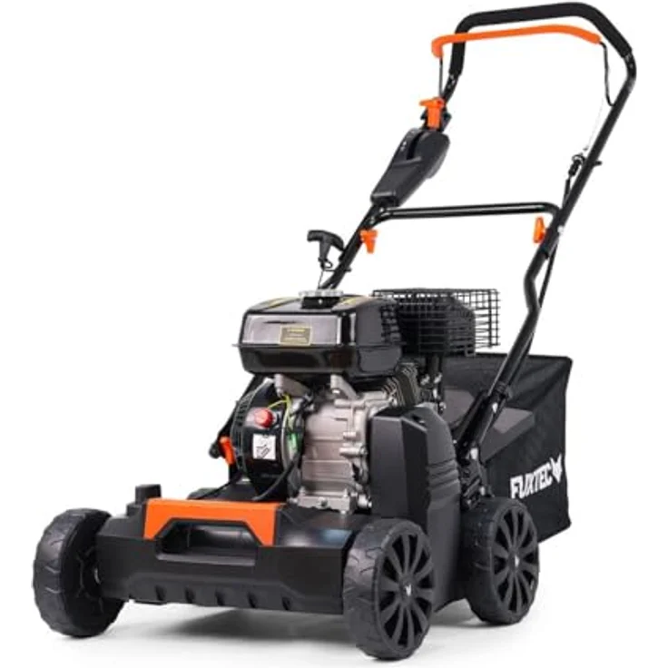 FUXTEC Vertikutierer 3in1 FX-BV240 4-Takt-Motor 4,1kW 18 Messer und 24 gefederte Krallen Front-Tragegriff und 45L Fangkorb – Bild 2