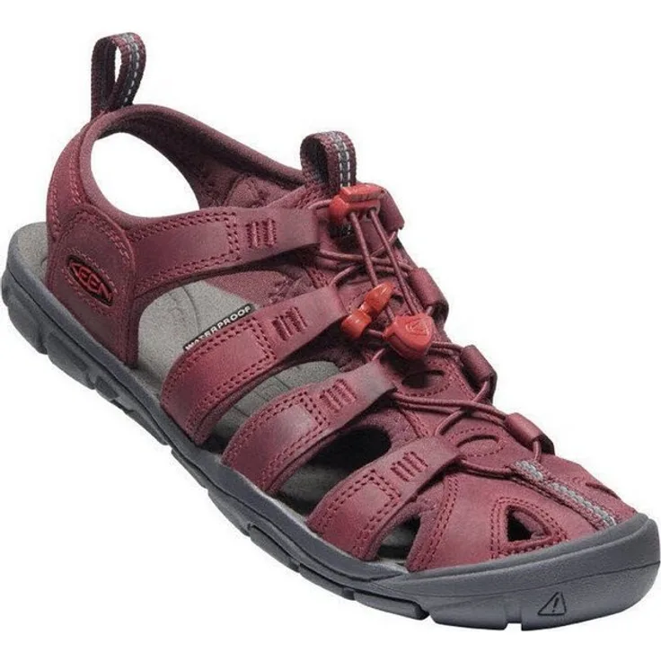 Keen Clearwater Leather Outdoorsandale - Leichtgewicht, wasserfestes Leder, Zehenschutz