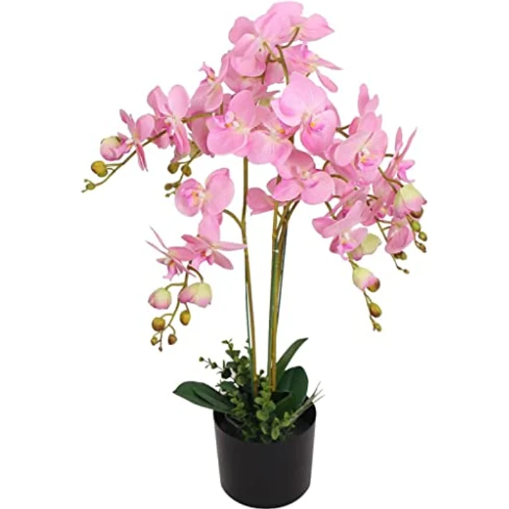 vidaXL Künstliche Orchidee mit Topf 75 cm Rosa – Bild 2