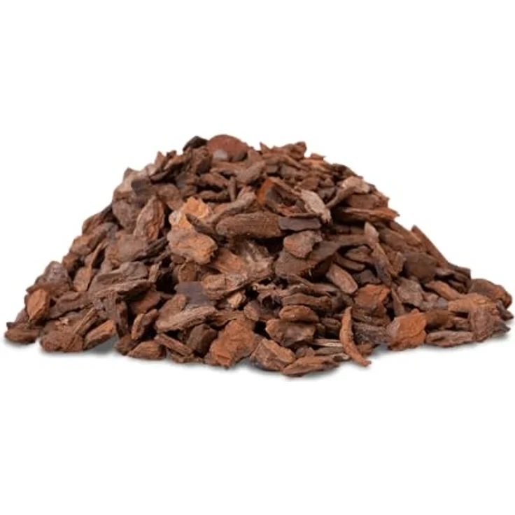 GALAMIO Pinienrinde Mittel 15-25mm, 60l x 12 Sack, Rindenmulch für Garten und Terrarium, dekorativer rostroter Bodenbelag, umweltfreundlich und langlebig – Bild 3