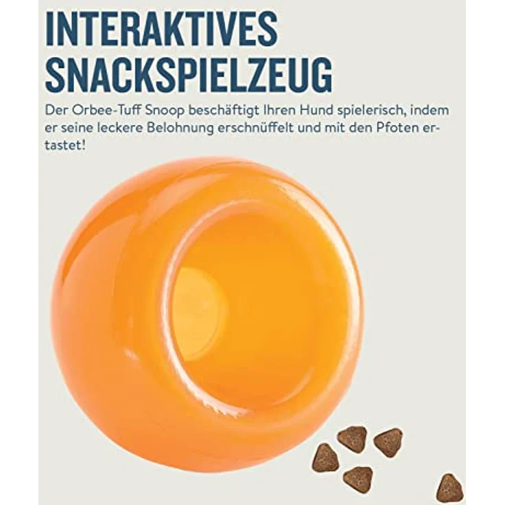 Outward Hound Planet Dog Orbee-Tuff Snoop, Interaktives Snackball-Spielzeug für Hunde, orange, groß, fördert langsames Fressen, robustes Design, hergestellt in den USA – Bild 5
