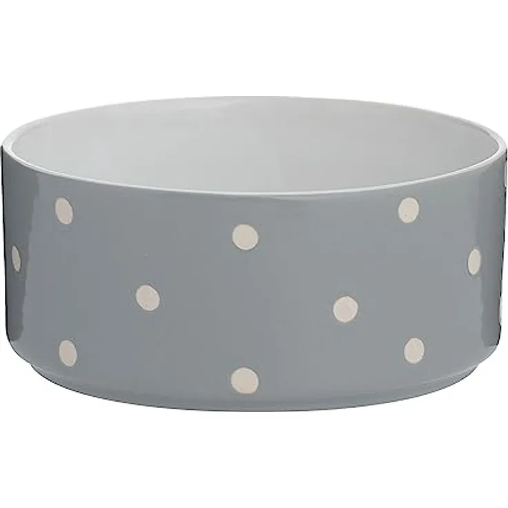 Mason Cash Hundenapf, gepunktet, 18 cm, Grau