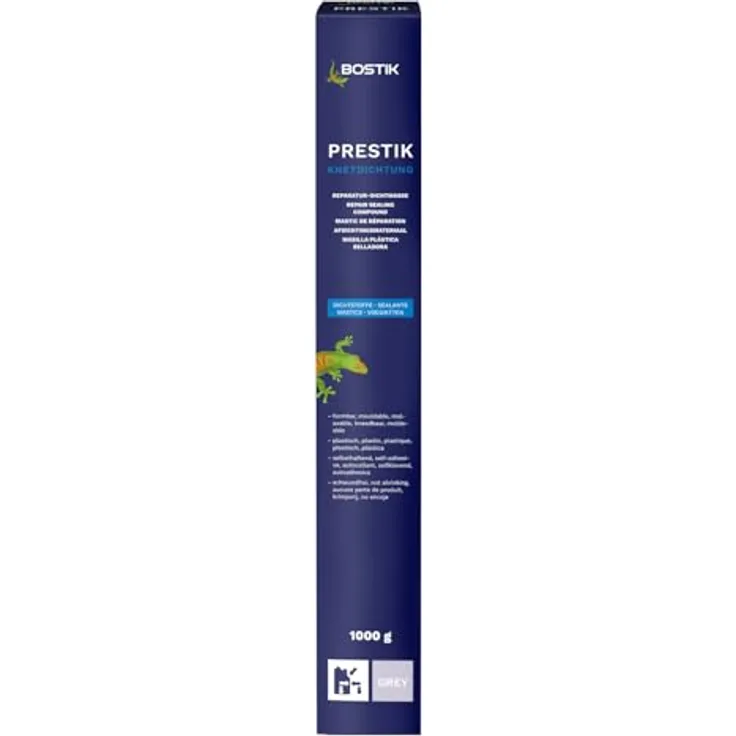 BOSTIK Prestik Knetdichtung Grau - Lösemittelfreier, dauerplastischer Dichtstoff für Innen- und Außenbereich, 1kg
