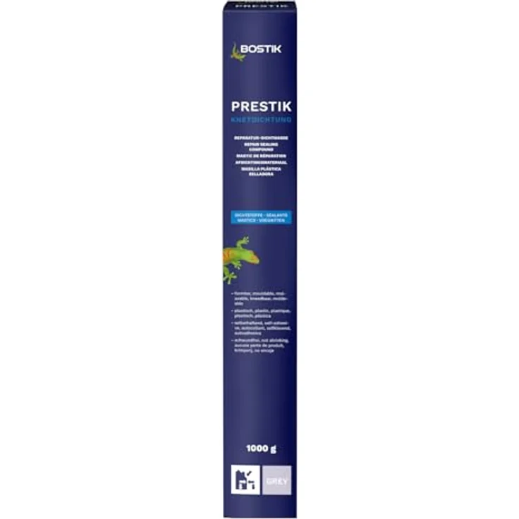 BOSTIK Prestik Knetdichtung Grau - Lösemittelfreier, dauerplastischer Dichtstoff für Innen- und Außenbereich, 1kg – Bild 1