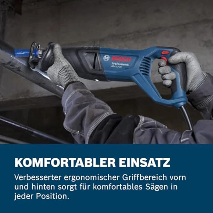 Bosch Professional GSA 12-30, Säbelsäge mit ergonomischem Softgrip und werkzeuglosem Sägeblatthalter – Bild 5