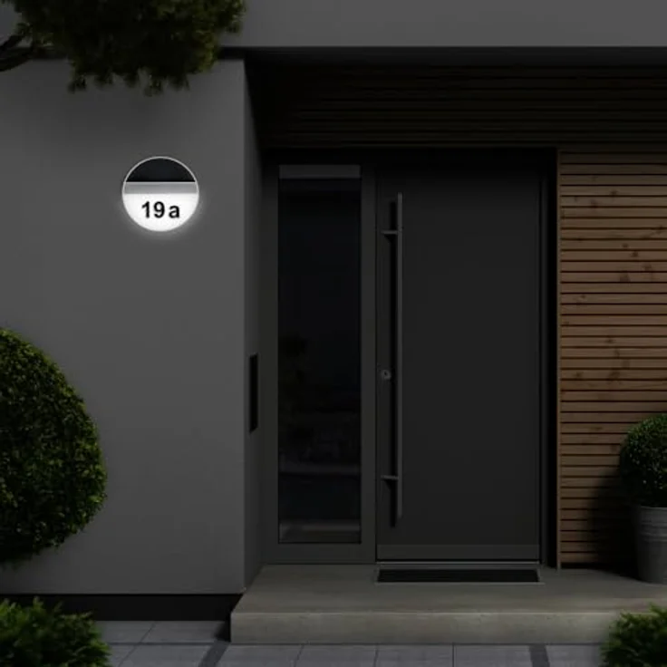 MeLiTec Solar LED Hausnummer SH06, Edelstahl mit Dämmerungssensor, inklusive Aufkleber und hoher Sichtbarkeit – Bild 4