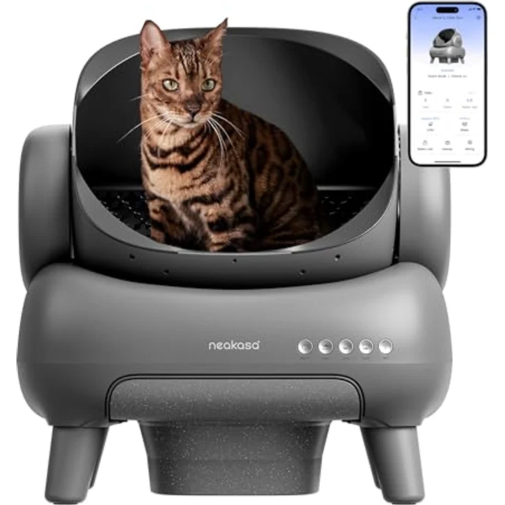 Neakasa M1 Open-Top Selbstreinigende Katzentoilette, Automatische Katzentoilette mit APP-Steuerung, Geruchsfreie Abfallentsorgung inkl. Müllbeutel – Bild 1