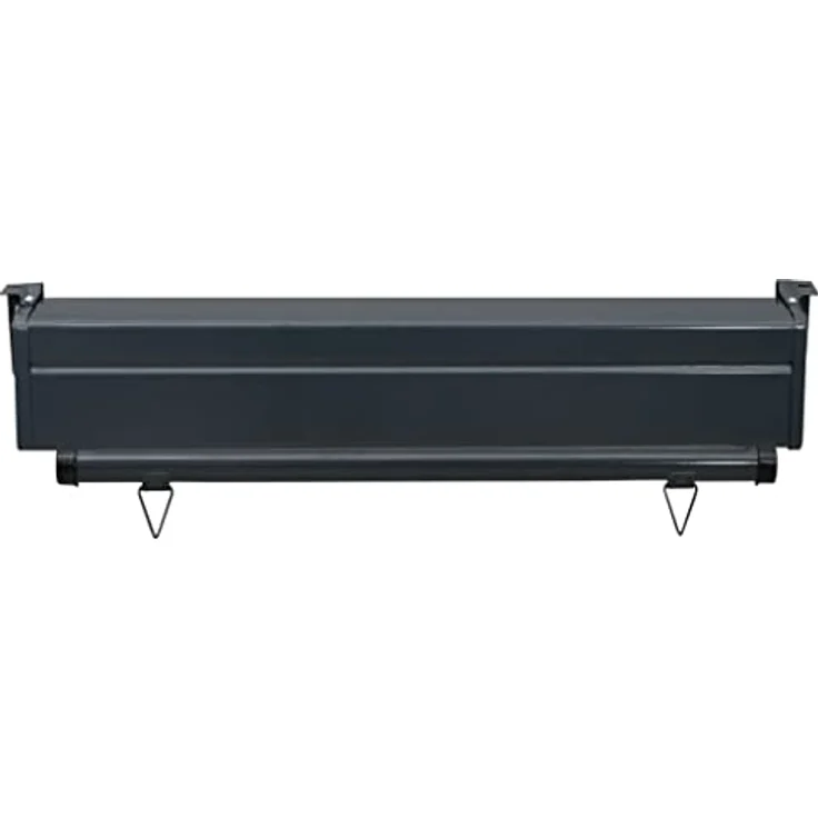 vidaXL Balkon-Seitenmarkise 85x250 cm Grau, Sichtschutz-Höhe 70 cm, UV-beständig – Bild 7