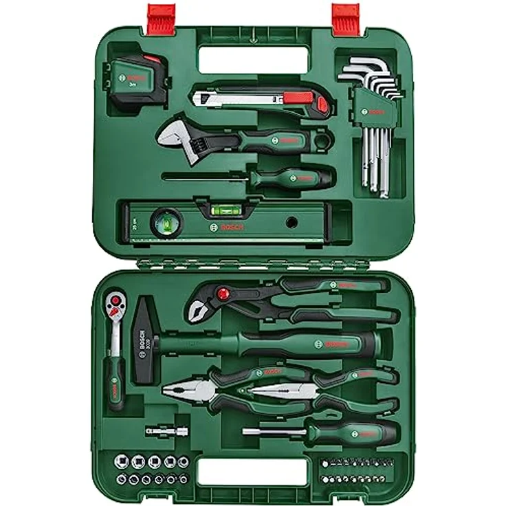 Bosch Handwerkzeug-Set Advanced, 52-teilig (Set mit hochwertigen Werkzeugen für erfahrene Heimwerker; lange Lebensdauer; hochwertige Materialien; ergonomisches Design) – Bild 2
