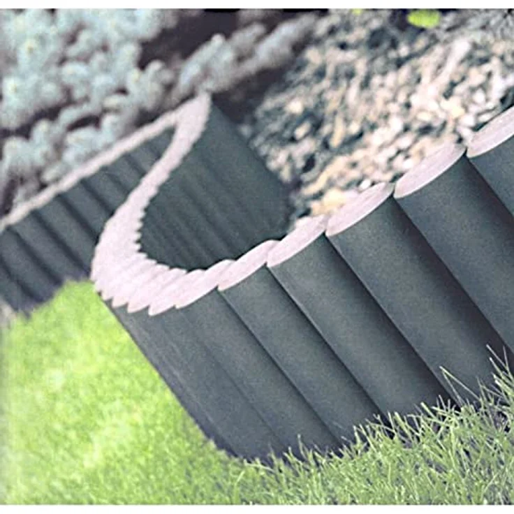 Gartenpalisade anthrazit Beeteinfassung Beetumrandung Beetpalisade Rasenkante – Bild 2