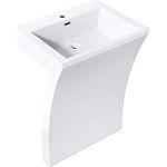 Mai & Mai Standwaschbecken Eckig Design Standwaschtisch Col07 Weiss Gussmarmor, aus einem Stück gefertigt