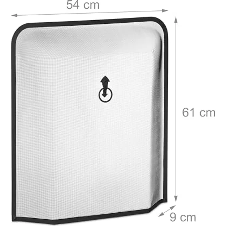 Relaxdays Funkenschutzgitter, Kaminschirm gegen Funkenflug, Metall, schwarz, HxB: 61x54 cm, freistehend und robust – Bild 4