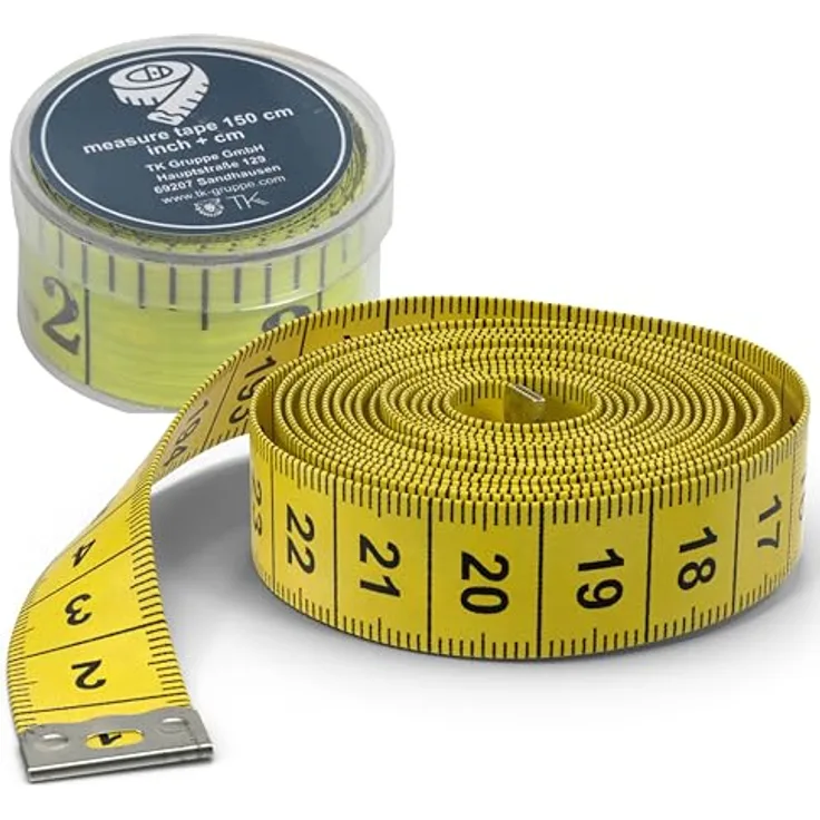 Everhomely® 2 in 1 - Massband Maßband cm + INCH Schneidermaßband 150 cm in Aufbwahrungsbox