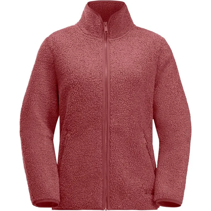 Jack Wolfskin Fleecejacke HIGH CURL JACKET W, Damen Arbeitsjacke in warmem SHERPA FLEECE, schwarz