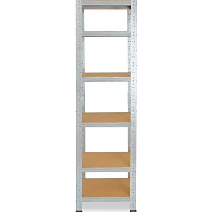 HOME Steckregal 200x50x50 cm verzinkt mit 6 Böden - Shelfplaza – Bild 6