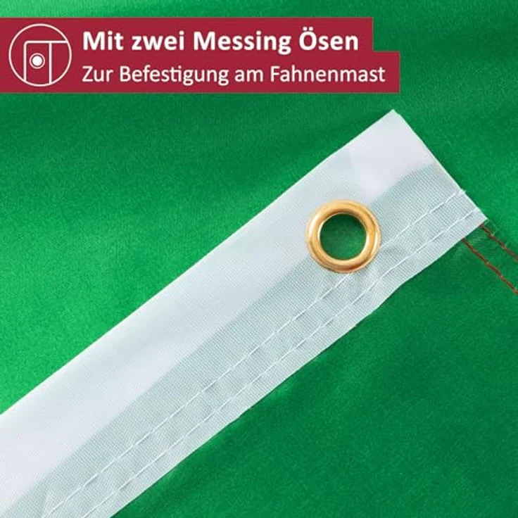 Aricona Italien Flagge 250x150cm, wetterbeständige Fahne aus 100% Polyester mit Messingösen, robuste Doppelnaht und lebendige Farben – Bild 5