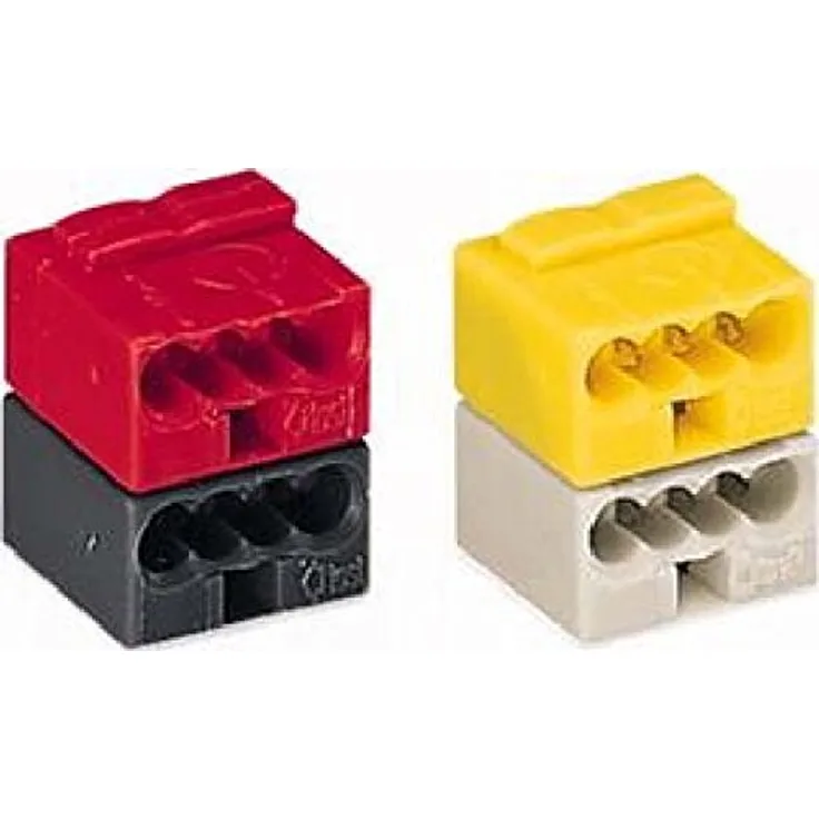 WAGO 243-212 Dosenklemme flexibel, starr 0.28-0.5mm², 8-polig, 500 St., lichtgrau und gelb