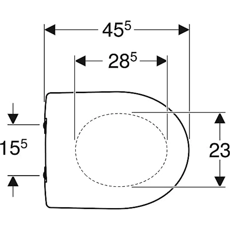 Geberit WC-Sitz Renova, Duroplast Toilettensitz in Weiß mit L-Scharniere für reibungsloses Öffnen und Schließen – Bild 2