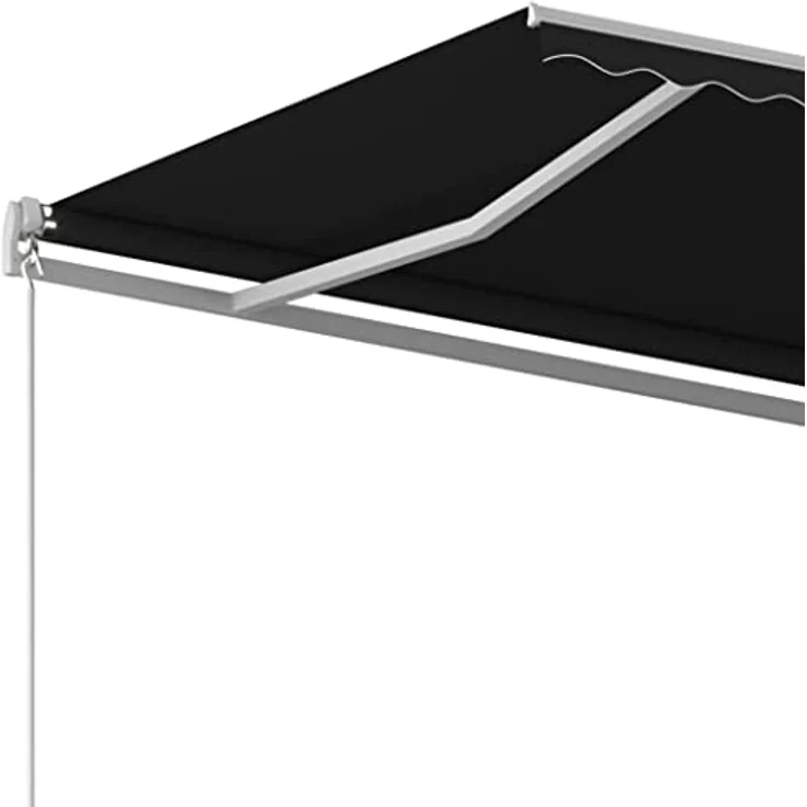 vidaXL Gelenkarmmarkise Einziehbar 400x350 cm Anthrazit – Bild 6