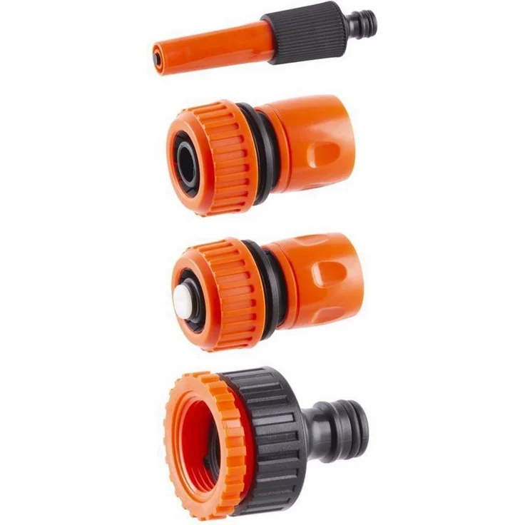 PROREGAL® Bewässerungssystem Schlauchverbinder Set TS4014B, 3/4", 5 Teile, einfacher Anschluss und hohe Haltbarkeit
