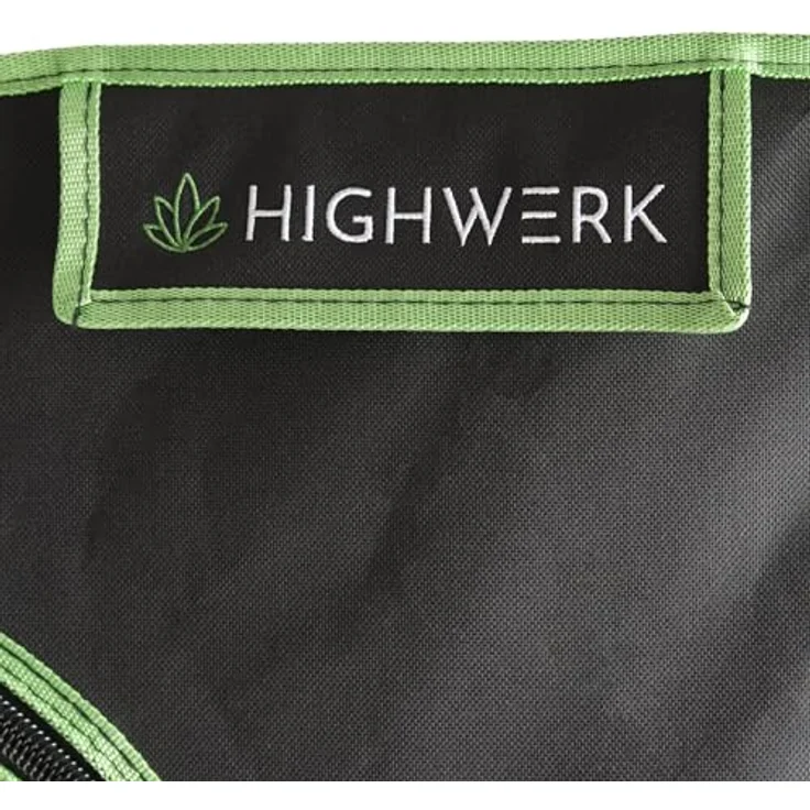 HIGHWERK MyHomeGrow Growzelt 240 x 120 x 180 cm, lichtdicht schwarz-grün, für Dachschräge, mit wasserdichtem Bodeneinsatz und 95% Lichtreflektion – Bild 9