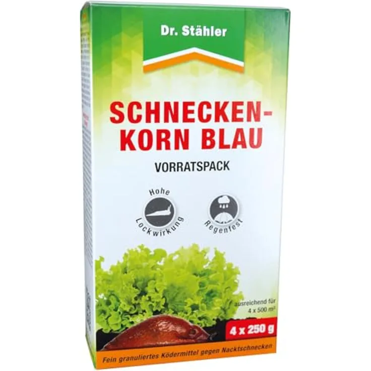 DR. STÄHLER Schneckenkorn blau, 4 x 250 g