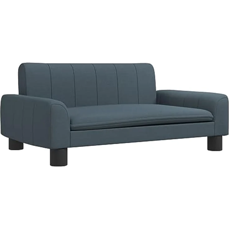 vidaXL Hundebett, Hundekissen mit weicher Polsterung, Hundesofa für kleine Hunde, Dunkelgrau Stoff – Bild 1