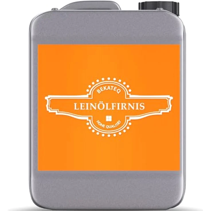 BEKATEQ Leinölfirnis 10l Holzöl für innen & außen I Holzschutz Holzpflege Imprägnierung von Holzboden, Parkett, Dielen, Möbel, Douglasie I Wasser & schmutzabweisend I farblos & farbvertiefend – Bild 1