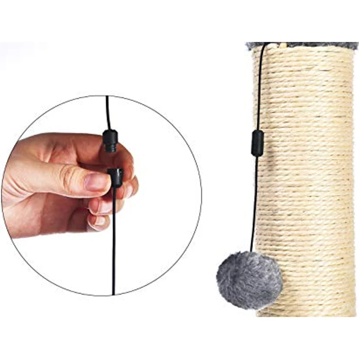 Amazon Basics – Mittelgroßer Katzen-Kratzbaum, 41 x 41 x 81 cm, grau – Bild 5