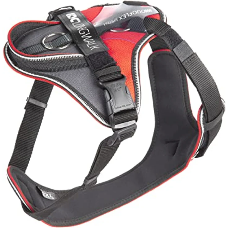 Julius-K9 Idc Hondentuig Longwalk Rood / Grijs (Hund), Halsband + Leine – Bild 3