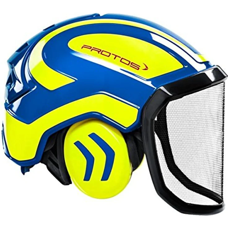 Protos Helm Integral Forest schwarz/gelb, feines Visier – Bild 5