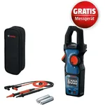 Bosch Professional GMC 600-15, Digital-Stromzangen-Multimeter bis 600 V, True RMS, Blau, Schwarz, IP54, einhandbedienbar
