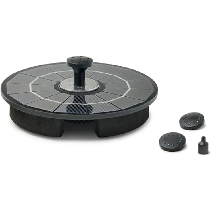 Pontec PondoSolar LED Island, Solarwasserspielpumpe mit Akku und LED, flexible Solar-Fontäne für Teich und Kleingarten – Bild 2
