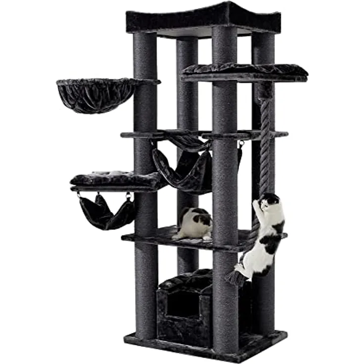 Nobby Kratzbaum RUBI, dunkelgrau, 60 x 80 x 197 cm, 1 Stück - Preisvergleich