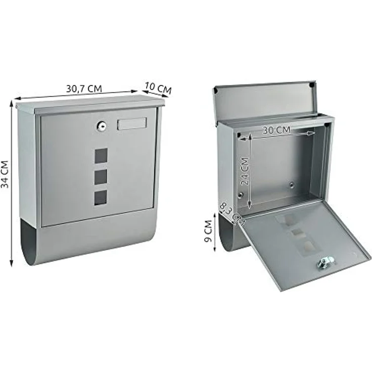 MALATEC Briefkasten Groß Postkarten Wandbriefkasten Briefe + 2 Tasten 1187 – Bild 2