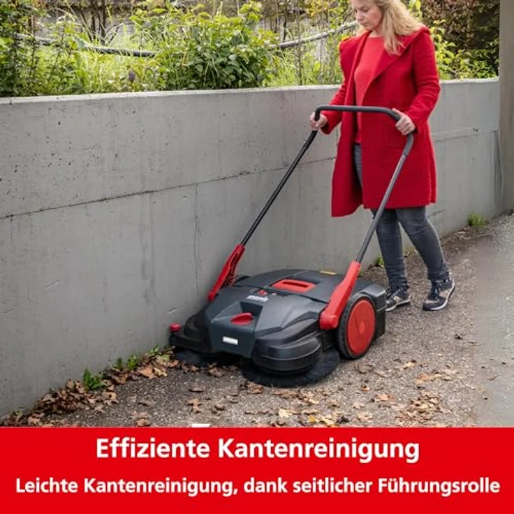 Starmix DuroSweep 77 PRO 18V Akku Kehrmaschine, innovatives zweistufiges Kehrsystem mit 7-stufiger Bürstenhöhenverstellung und seitlicher Führungsrolle – Bild 3